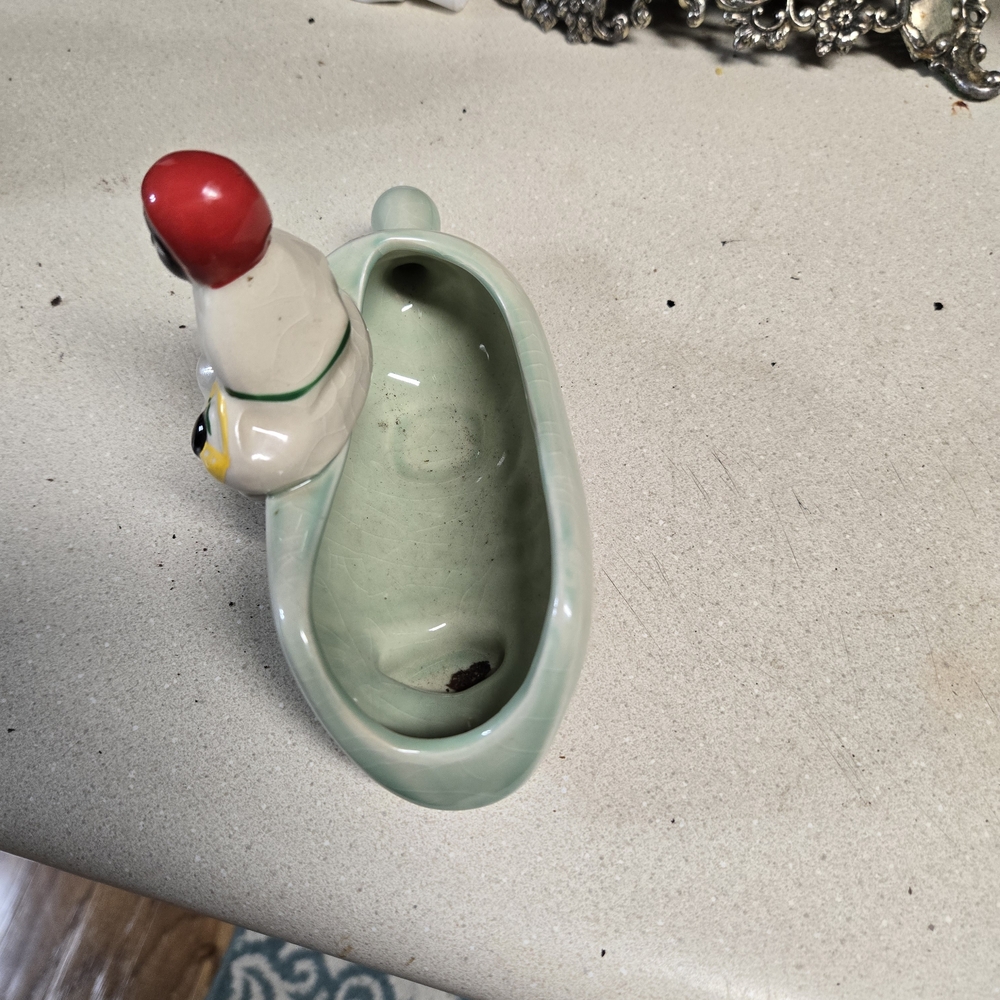 Ceramic Mccoy Aunt Jamma Suger Scoop with Red and Green Accents